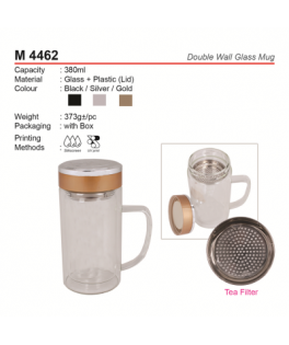 M 4462 Double Wall Glass Mug