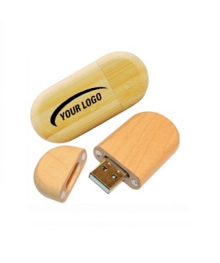 Wooden Rounded Flashdrive