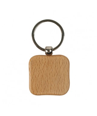 Wooden Square Key Chain