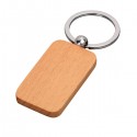 Wooden Rectangle Keychain