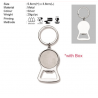 Metal keychain with Bottle Opener (Round)