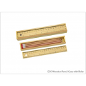 ECO Wooden Pencil Case with Ruler