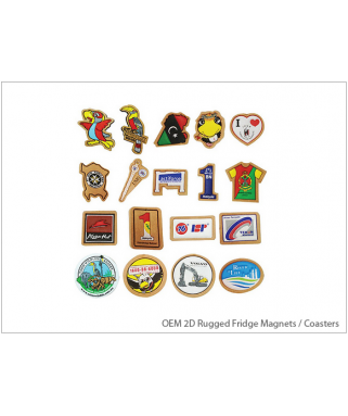 OEM 2D Rugged Fridge Magnets / Coasters