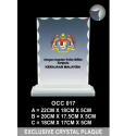 Crystal Trophy with Eco-Friendly Everlasting Direct UV Emboss Printing & Inner Laser