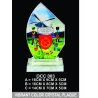 Vibrant Color Crystal Plaque