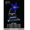 Crystal Trophy with Eco-Friendly Everlasting Direct UV Emboss Printing & Inner Laser  