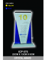 Crystal Trophy with Eco-Friendly Everlasting Direct UV Emboss Printing & Inner Laser