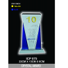 Crystal Trophy with Eco-Friendly Everlasting Direct UV Emboss Printing & Inner Laser