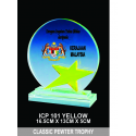 Crystal Trophy with Eco-Friendly Everlasting Direct UV Emboss Printing & Inner Laser